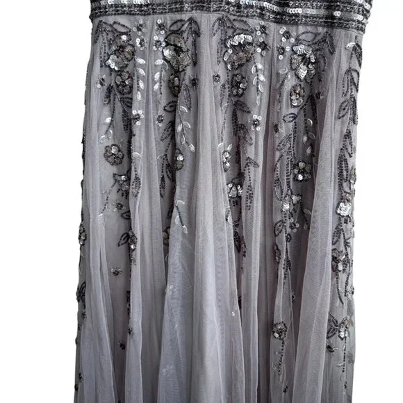 ASOS Design Floral Sequin Embellished Midi Dress Womens 6 Formal - Picture 9 of 10